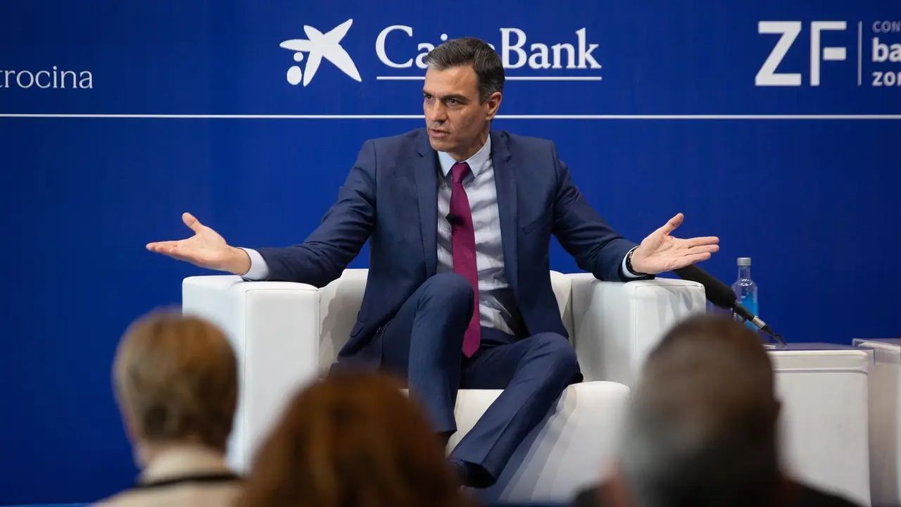 El presidente del Gobierno, Pedro S&aacute;nchez, interviene en la clausura de la tercera sesi&oacute;n de la XXXVI Reuni&oacute;n del Cercle d'Economia, a 18 de junio de 2021, en Barcelona, Catalu&ntilde;a, (Espa&ntilde;a). Las jornadas, bajo el t&iacute;tulo 'La gran reconstrucci&oacute;n, retos y opo