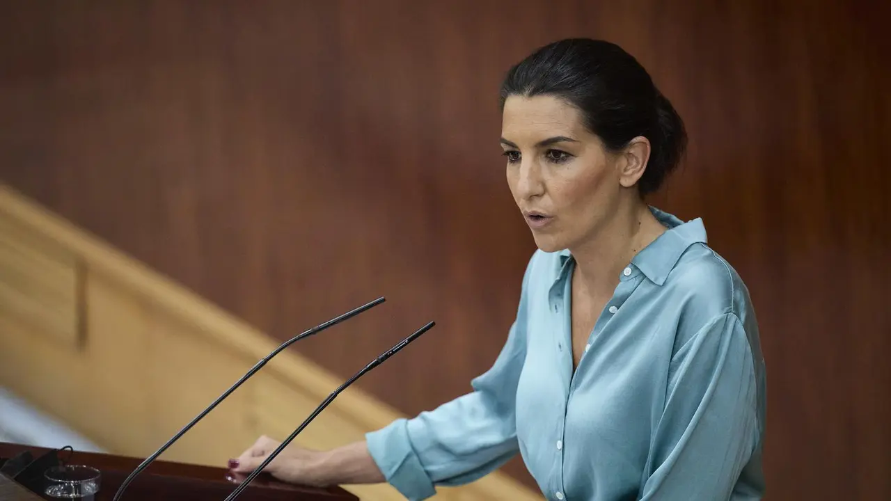 La candidata de Vox a las elecciones de la Comunidad de Madrid, Roc&iacute;o Monasterio, interviene en la segunda sesi&oacute;n del pleno de investidura de la presidenta en funciones de la Comunidad y candidata a la reelecci&oacute;n, Isabel D&iacute;az Ayuso