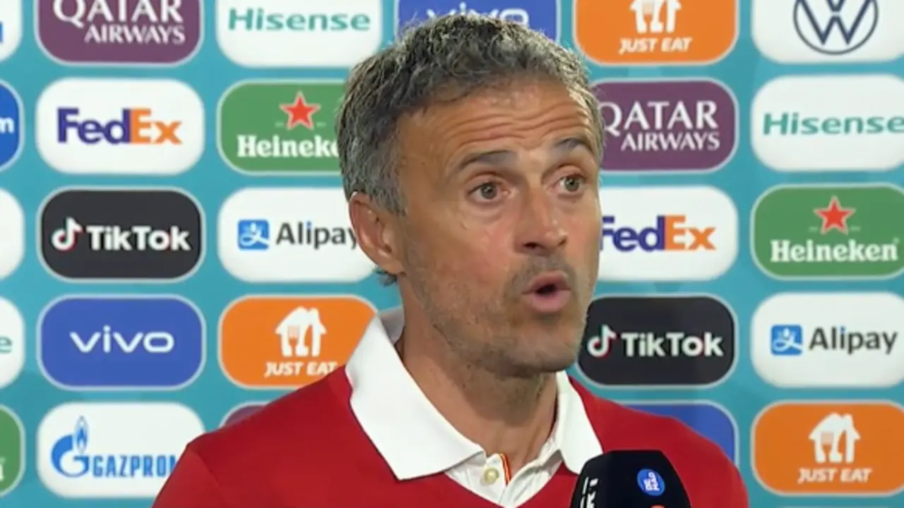Luis Enrique seleccionador nacional tras el partido contra Polonia. / TELECINCO