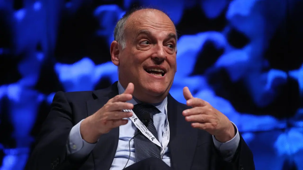 Archivo - El presidente de LaLiga, Javier Tebas, durante un acto institucional.