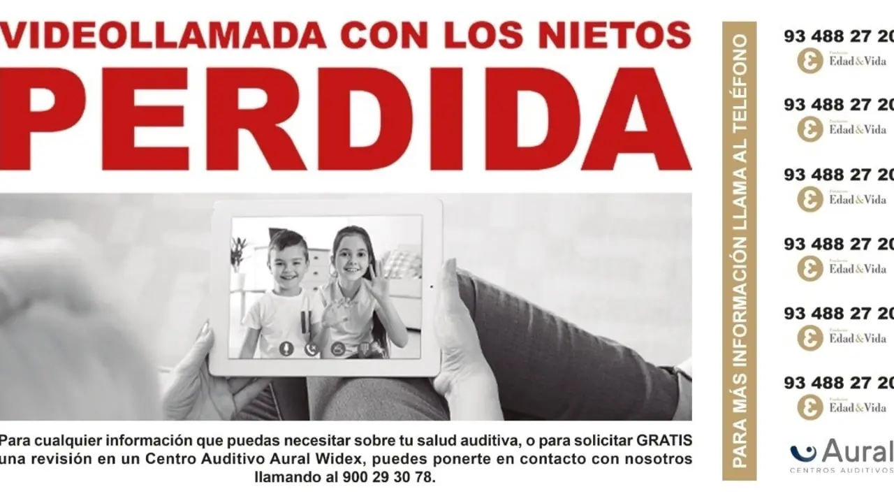 Cartel de la campa&ntilde;a sobre aislamiento de personas mayores con p&eacute;rdida de audici&oacute;n.