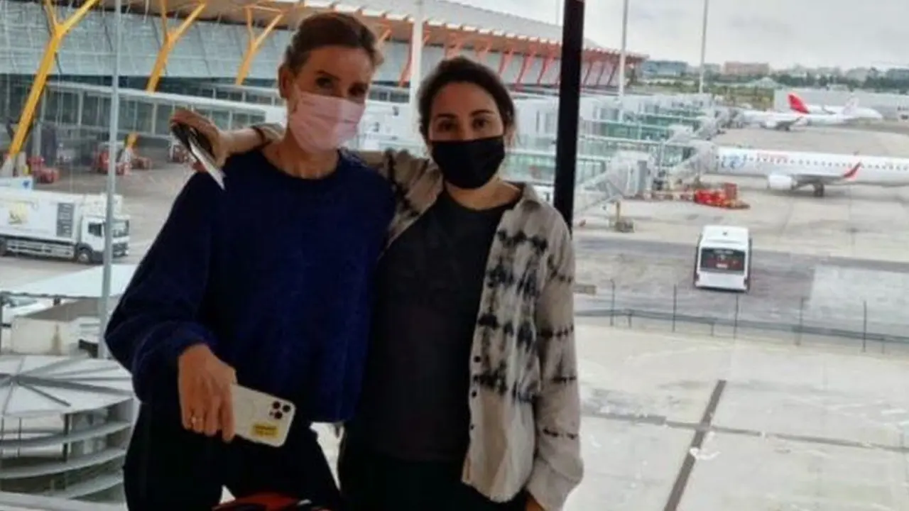 La imagen de Instagram parece mostrar a la princesa Latifa, derecha, en Madrid