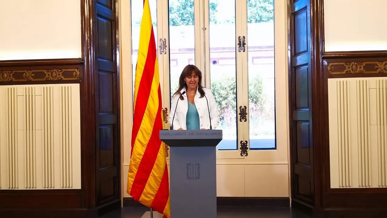 La presidenta del Parlament, Laura Borr&agrave;s