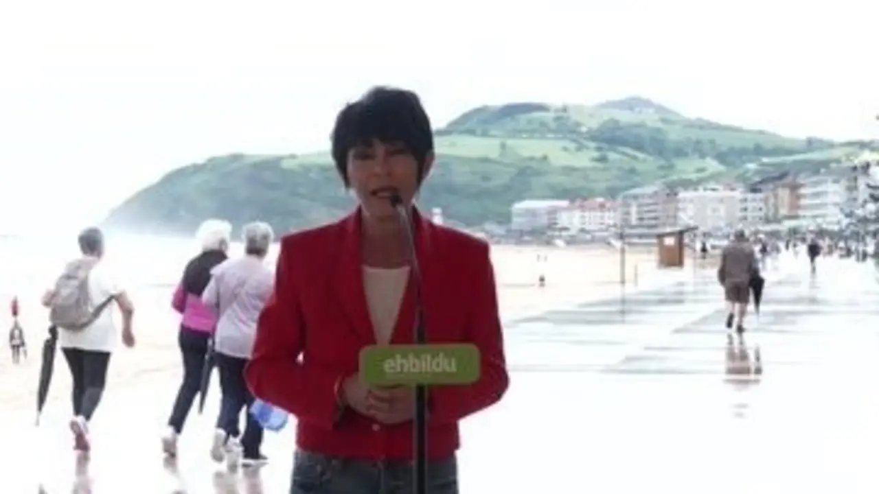 La portavoz de EH Bildu Maddalen Iriarte en Zarautz