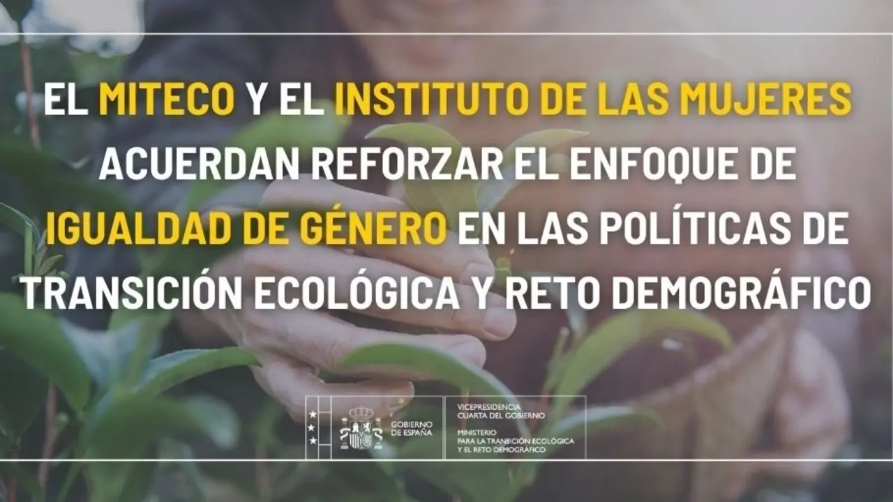 MITECO y el Instituto de Mujeres refuerzan la igualdad de g&eacute;nero en pol&iacute;ticas de transici&oacute;n ecol&oacute;gica y reto demogr&aacute;fico
