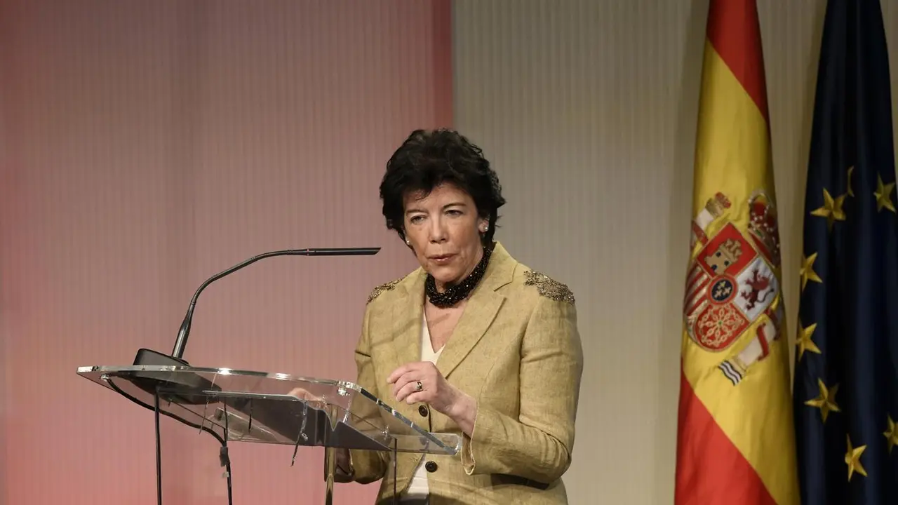 La ministra de Educaci&oacute;n y FP, Isabel Cela&aacute;, en la presentaci&oacute;n de la 'Alianza por la Formaci&oacute;n Profesional: una estrategia de pa&iacute;s', el pasado 24 de mayo en Casa de Am&eacute;rica, en Madrid