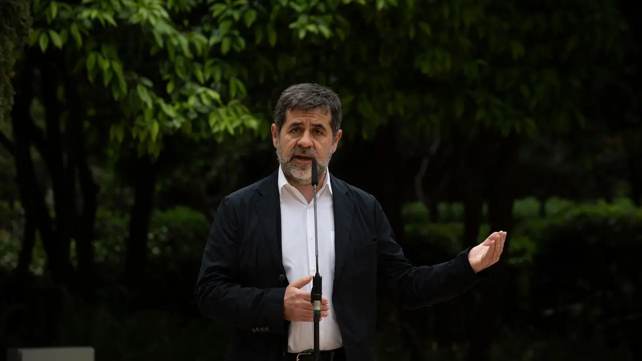 Archivo - El secretario general de Junts, Jordi S&agrave;nchez durante una rueda de prensa en los jardines del Palau Robert, a 17 de mayo de 2021, en Barcelona, Catalunya (Espa&ntilde;a). 