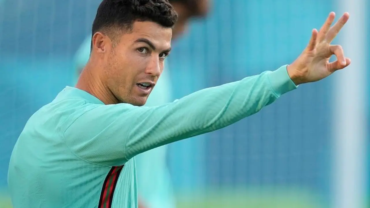 Portugal's Cristiano Ronaldo during a training session at the Illovszky Rudolf Stadium, Budapest, Hungary, 22 June 2021. Portugal will face France in their UEFA EURO 2020 group F round soccer match on 23 June 2021. (Francia, Hungr&iacute;a) EFE/EPA/HUGO DELGADO