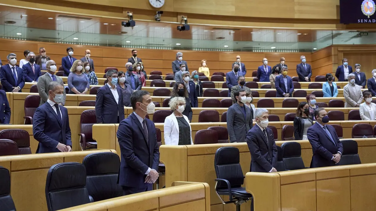 Archivo - Vista general del hemiciclo durante una sesi&oacute;n de control al Gobierno en el Senado, a 13 de abril de 2021, en Madrid (Espa&ntilde;a). Este martes el Ejecutivo se enfrenta en la C&aacute;mara Alta a preguntas de la oposici&oacute;n que incluyen temas como la liberali