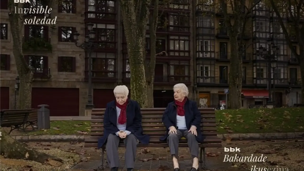 Archivo - "Mercedes", imagen de la campa&ntilde;a "Invisible Soledad" de BBK para concienciar de la soledad no deseada de los mayores