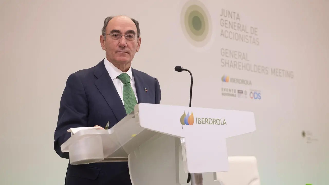 El presidente de Iberdrola, Ignacio Gal&aacute;n, en la junta de la compa&ntilde;&iacute;a