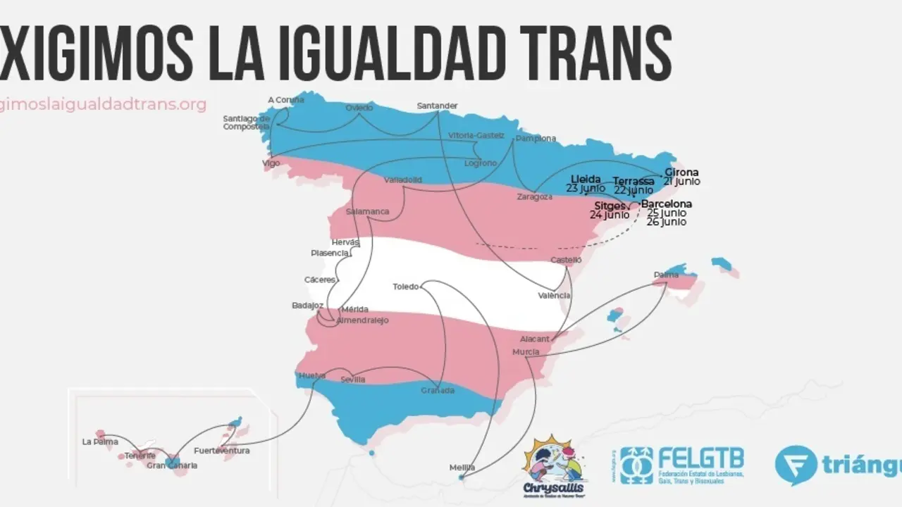 La capital acoge la campa&ntilde;a #ExigimoslaIgualdadTrans que reivindica el derecho de autodeterminaci&oacute;n de las personas