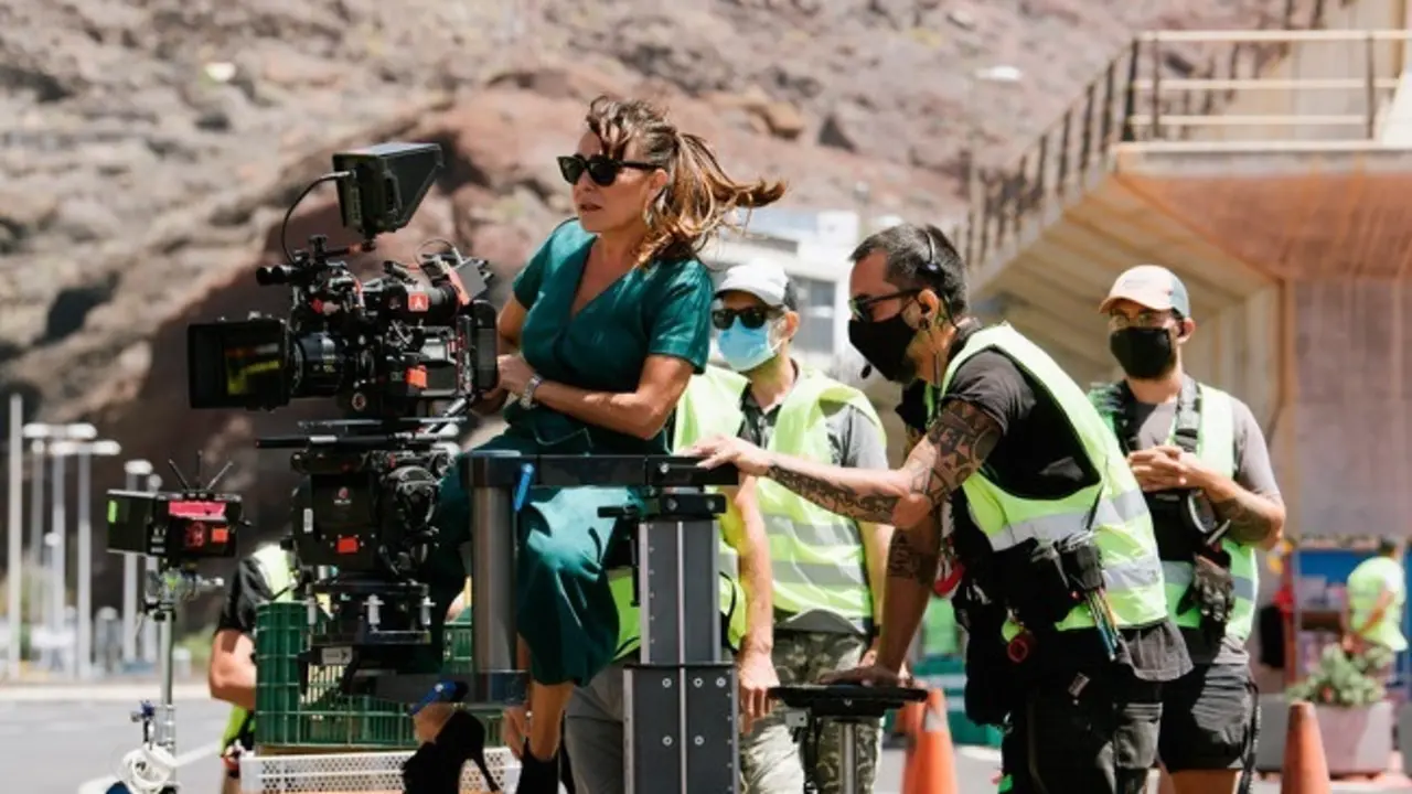 Candela Pe&ntilde;a, en el rodaje de la serie 'Hierro'