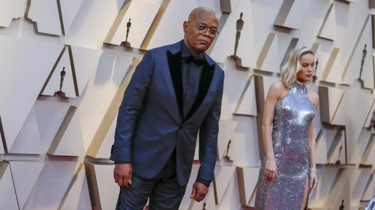 Archivo - HOLLYWOOD, &nbsp;CA &ndash; February 24, 2019 Samuel L. Jackson and Brie Larson during the arrivals at the 91st Academy Awards on Sunday, February 24, 2019 at the Dolby Theatre at Hollywood & Highland Center in Hollywood, CA. (Jay L. Clendenin / Los Angele