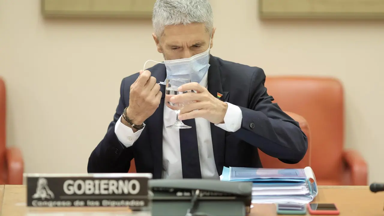 El ministro del Interior, Fernando Grande-Marlaska, en el Congreso