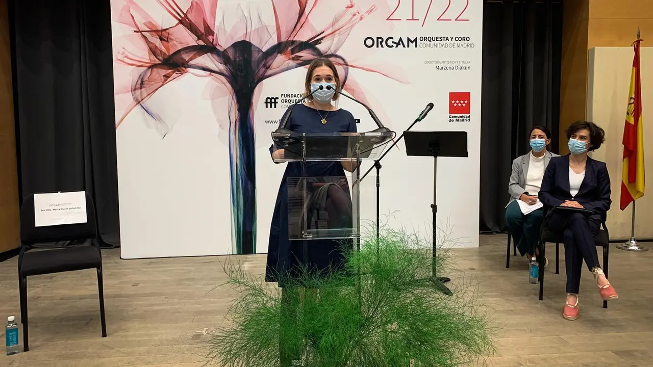 La consejera de Cultura, Turismo y Deporte, Marta Rivera de la Cruz, presenta la nueva temporada de la Fundaci&oacute;n Orquesta y Coro de la Comunidad de Madrid
