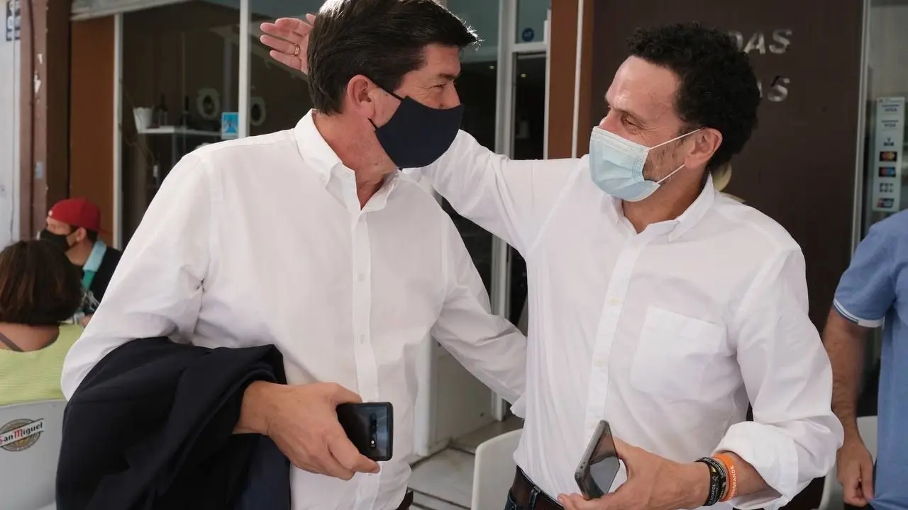 El vicesecretario general de Cs, Edmundo Bal, y el coordinador del partido en Andaluc&iacute;a y vicepresidente de la Junta, Juan Mar&iacute;n, en M&aacute;laga