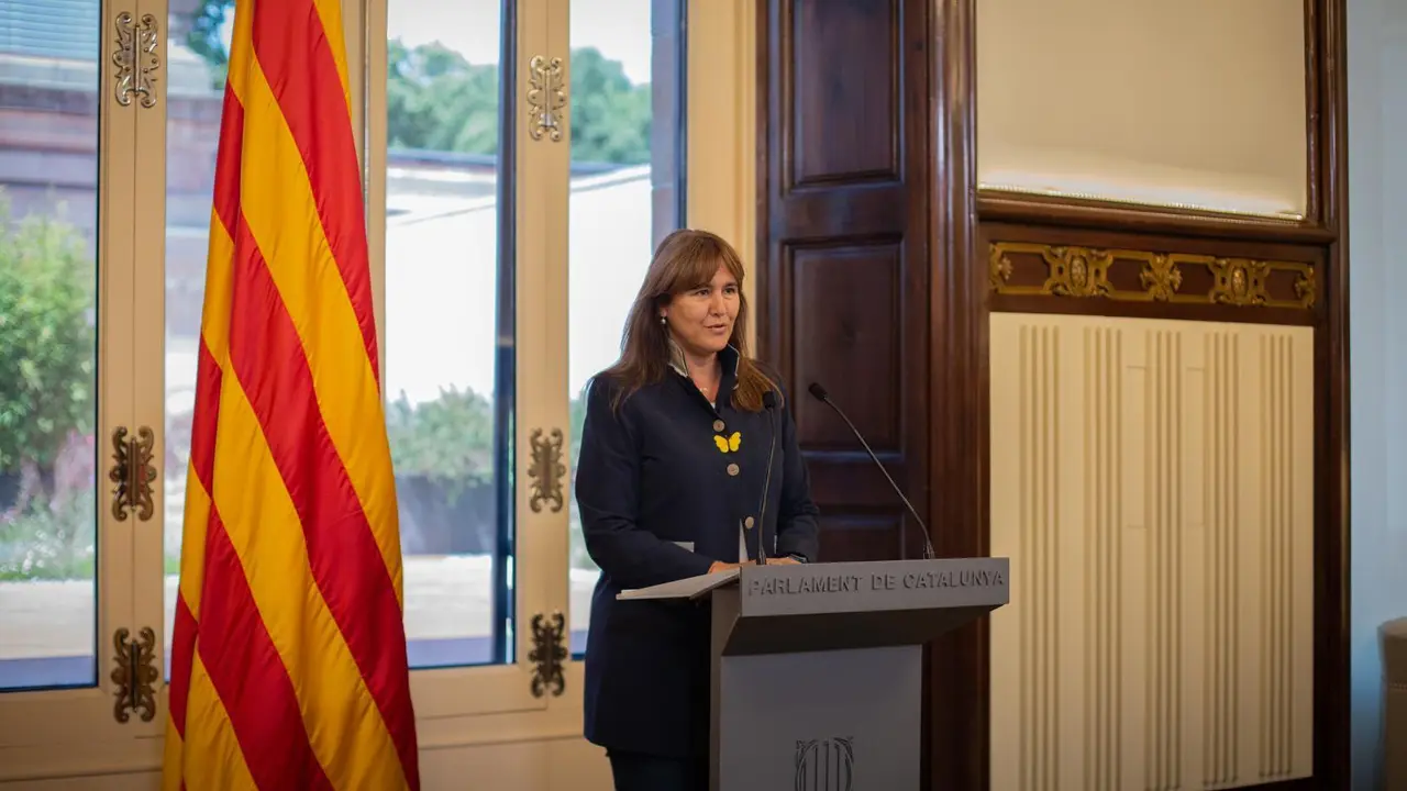 Archivo - La presidenta del Parlament, Laura Borr&agrave;s