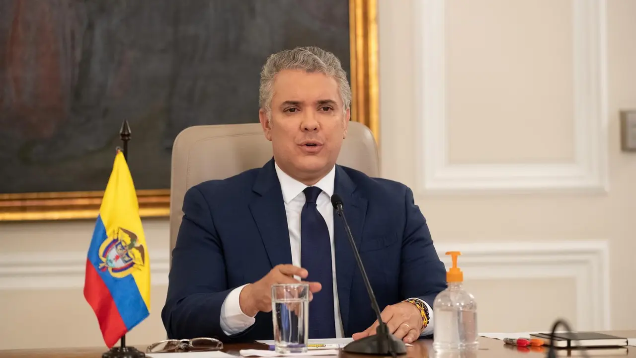 Archivo - El presidente de Colombia, Iv&aacute;n Duque