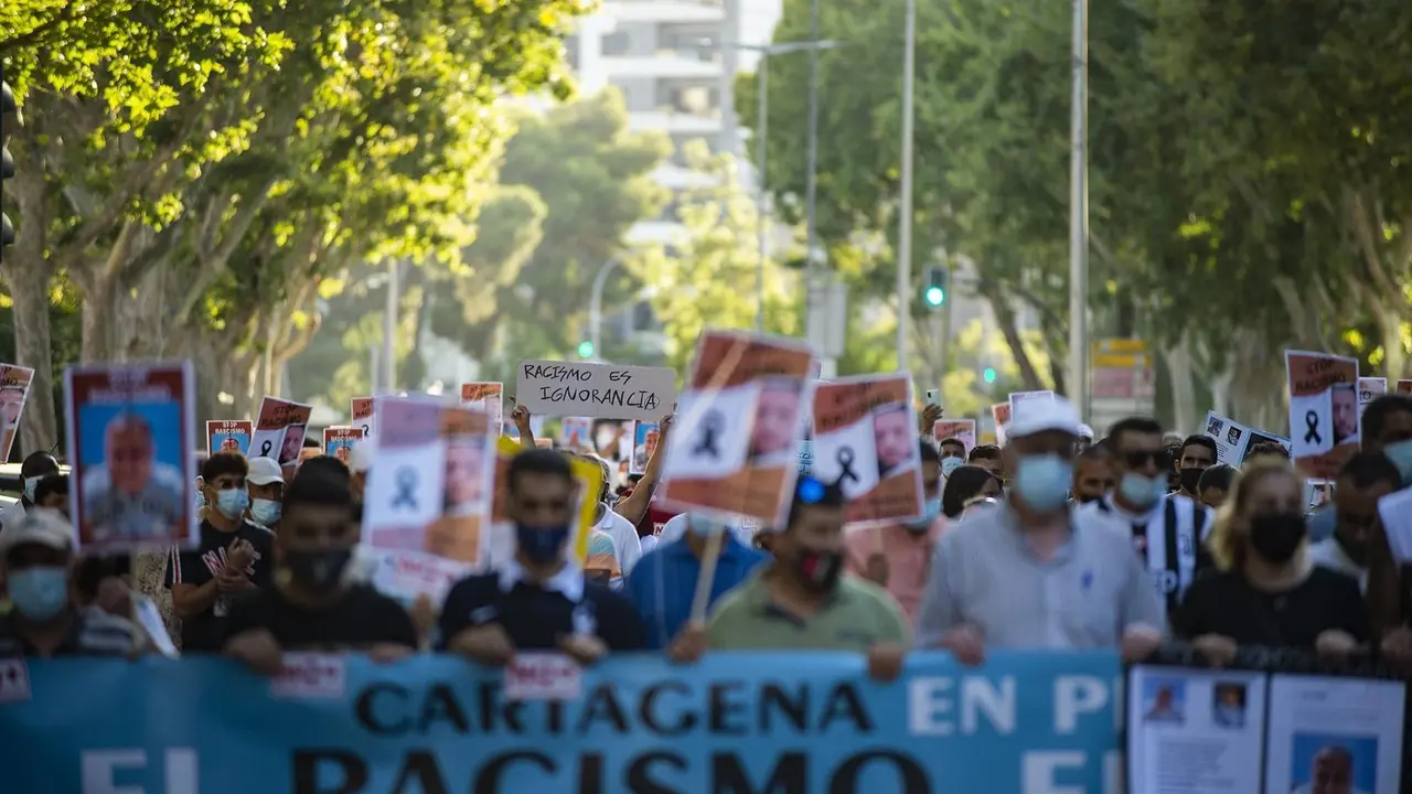 MANIFESTACION CONTRA EL RACISMO. CARTAGENA