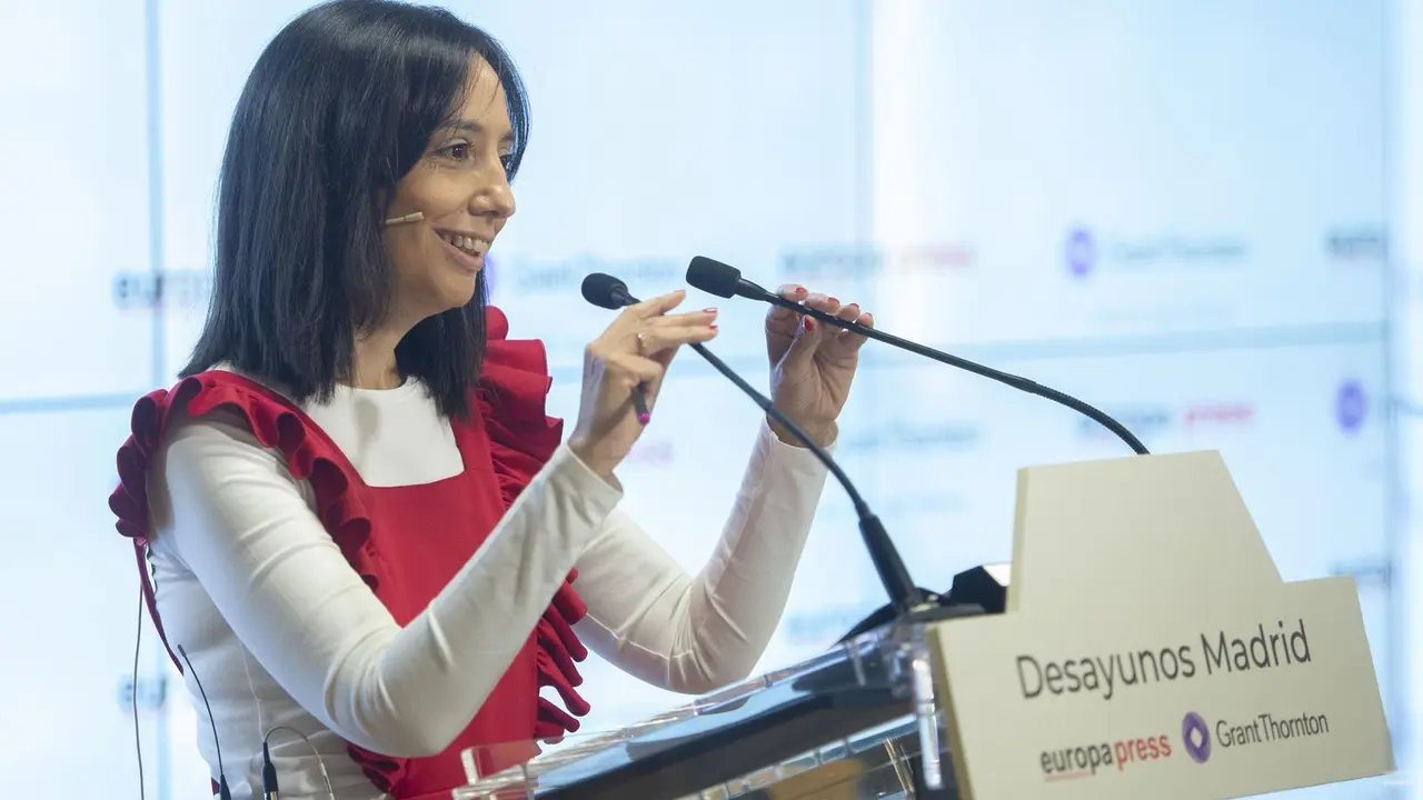 La delegada del Gobierno en la Comunidad de Madrid, Mercedes Gonz&aacute;lez, protagoniza un  Desayuno Informativo de Europa Press en el Auditorio Meeting Place, a 28 de junio de 2021, en Madrid (Espa&ntilde;a).
