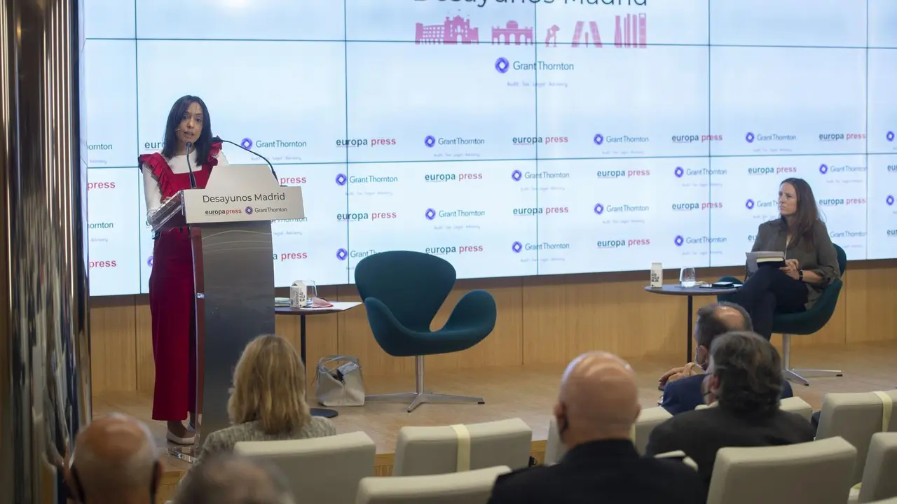 La delegada del Gobierno en la Comunidad de Madrid, Mercedes Gonz&aacute;lez, protagoniza un Desayuno Informativo de Europa Press en el Auditorio Meeting Place, a 28 de junio de 2021, en Madrid (Espa&ntilde;a).