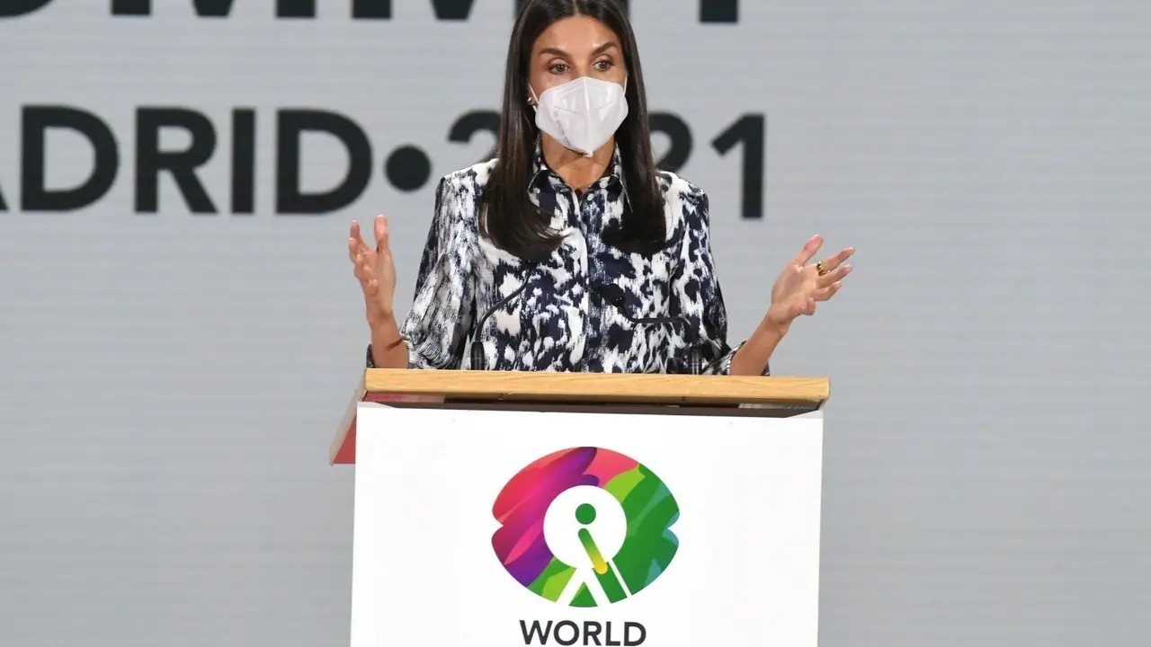 La Reina Letizia, en la inauguraci&oacute;n este lunes de la 'World Blindness Summit Madrid 2021'
