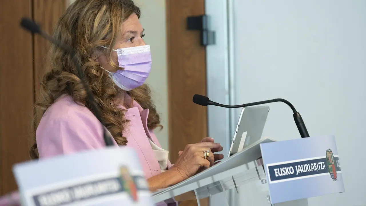 La consejera de Salud del Gobierno Vasco, Gotzone Sagardui.
