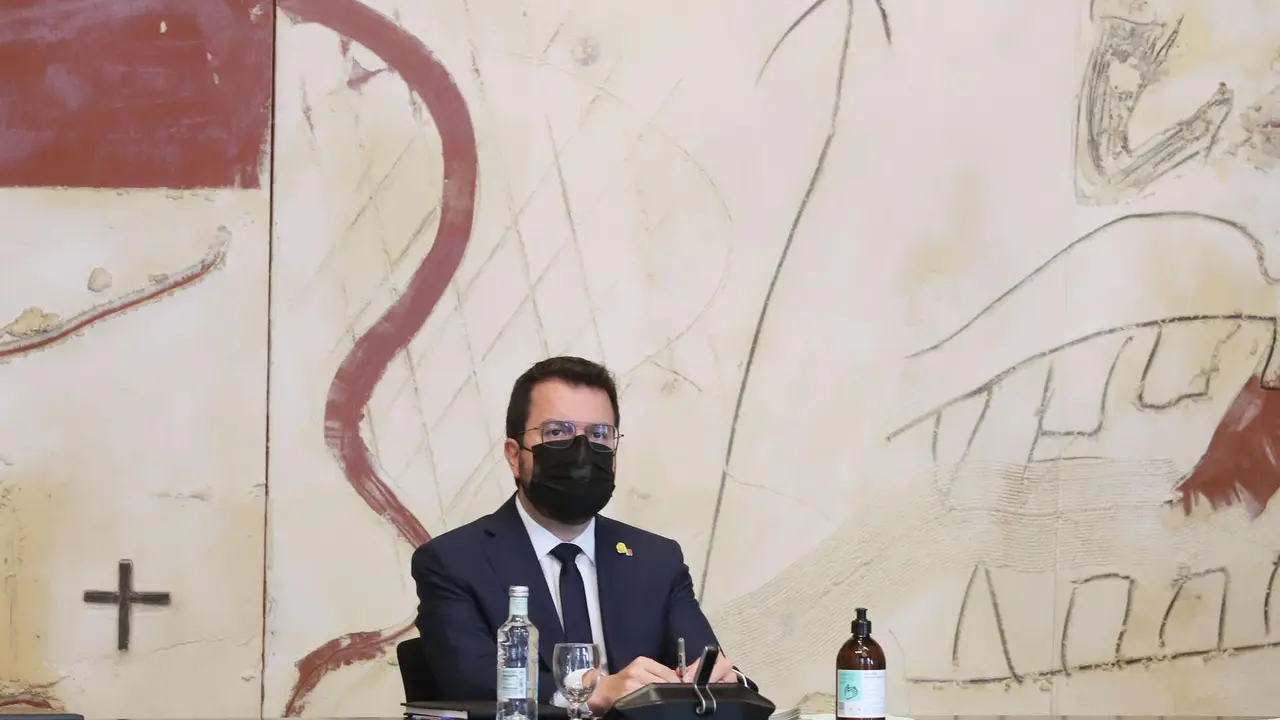 El presidente de la Generalitat, Pere Aragon&egrave;s, en la reuni&oacute;n del Consell Executiu de este martes 29 de junio.