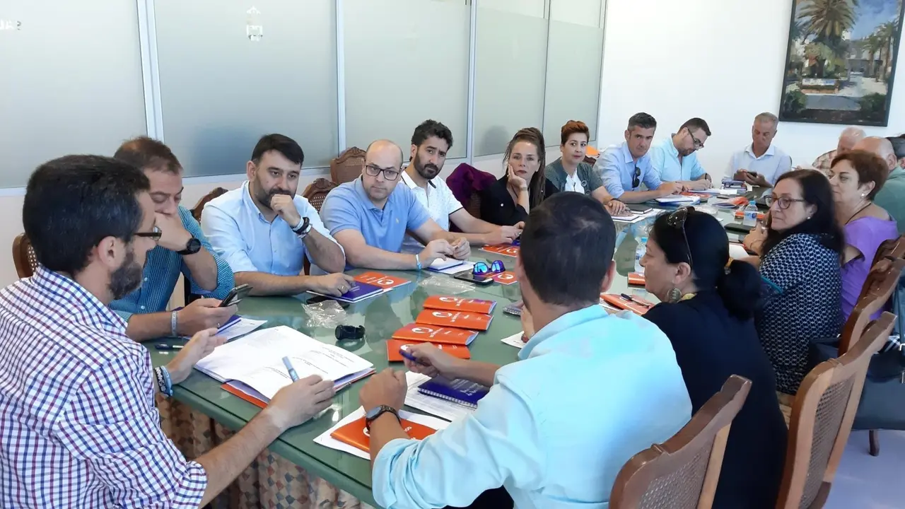 Reuni&oacute;n del equipo de gobierno del Ayuntamiento de La L&iacute;nea