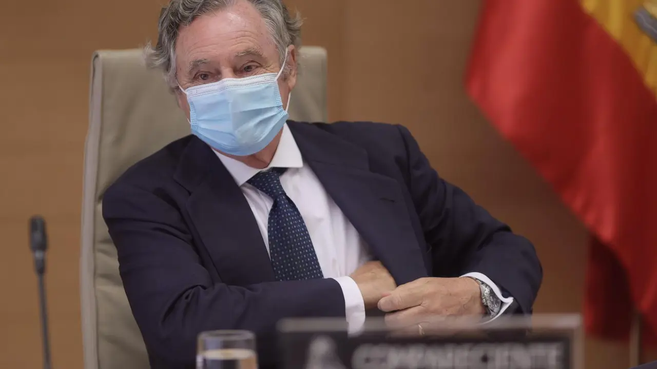 Ignacio L&oacute;pez del Hierro, empresario y marido de la ex secretaria general del PP Mar&iacute;a Dolores de Cospedal, en la comisi&oacute;n de investigaci&oacute;n del Congreso de los Diputados sobre la 'Operaci&oacute;n Kitchen'.
