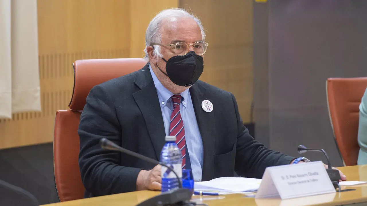 El director general de Tr&aacute;fico, Pere Navarro, durante la presentaci&oacute;n del dispositivo de tr&aacute;fico para este verano y la nueva campa&ntilde;a de concienciaci&oacute;n en medios de comunicaci&oacute;n de la DGT: &ldquo;No estropees este verano que tanto nos merecemos&rdquo;, a 28 de junio d