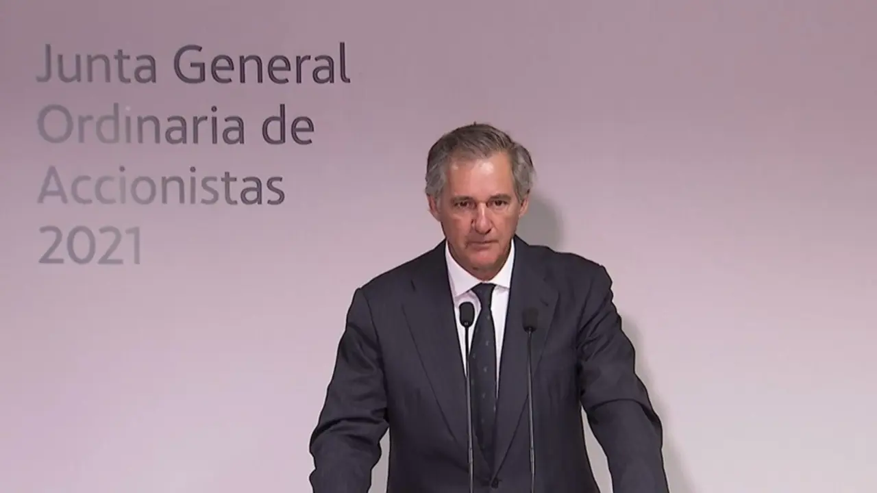 El presidente de Acciona, Jos&eacute; Manuel Entrecanales, en la junta de accionistas de 2021