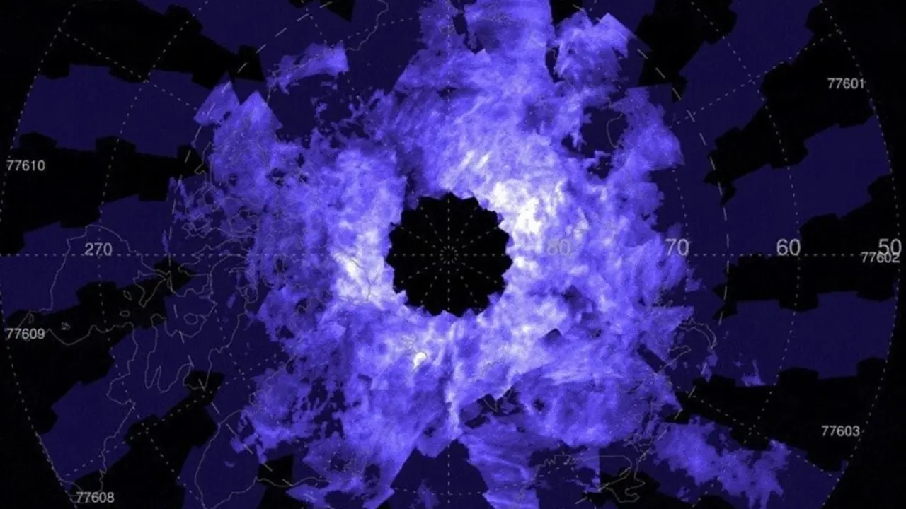 Estas im&aacute;genes AIM abarcan del 6 al 18 de junio de 2021, cuando la temporada de nubes noctilucentes del hemisferio norte estaba en marcha.