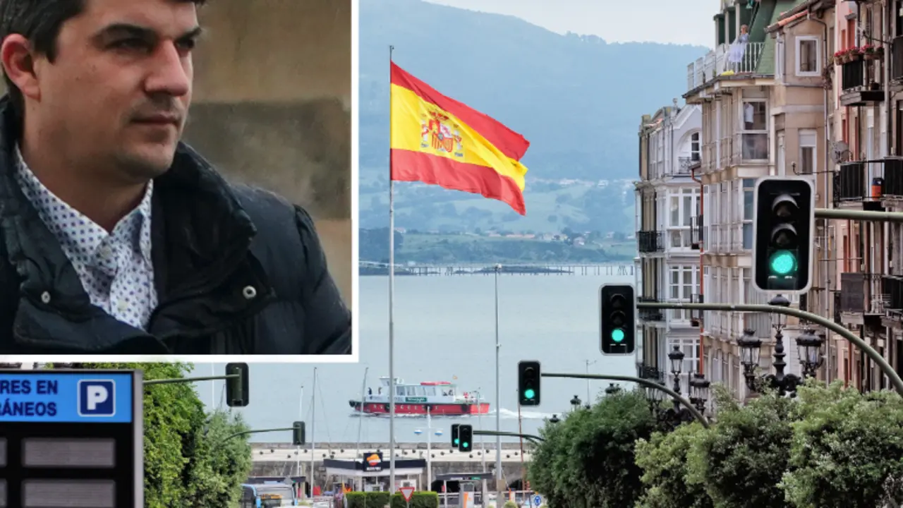 El concejal del PSOE, Daniel Fern&aacute;ndez empe&ntilde;ado en destruir los s&iacute;mbolos que nos unen a todos. / ALERTA