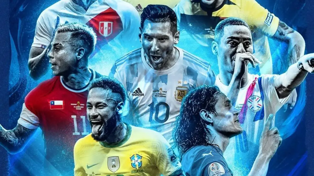 Cartel de los cuartos de final de la Copa Am&eacute;rica 2021 de f&uacute;tbol, que arrancan el viernes y se disputan hasta el domingo