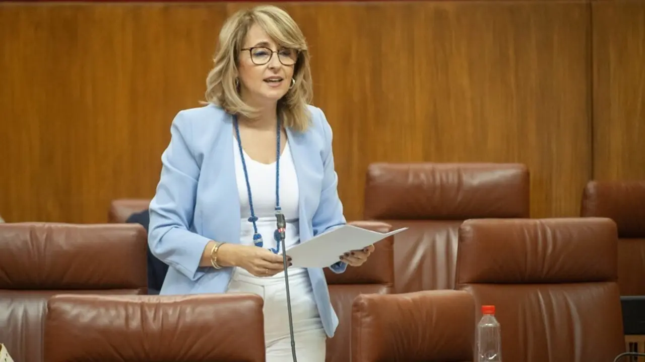 La diputada del PP, Pilar Pintor, en una imagen de archivo en el Pleno del Parlamento.