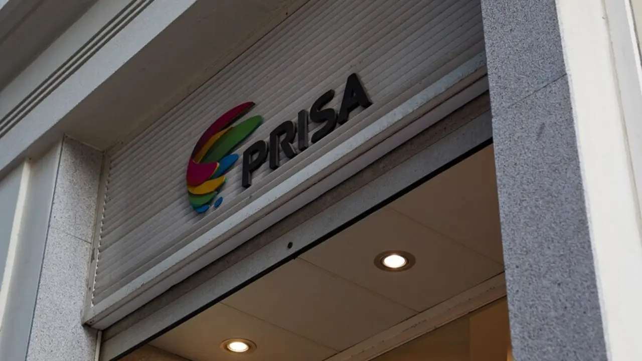 Archivo - Logo de Grupo Prisa en domicilio Social.