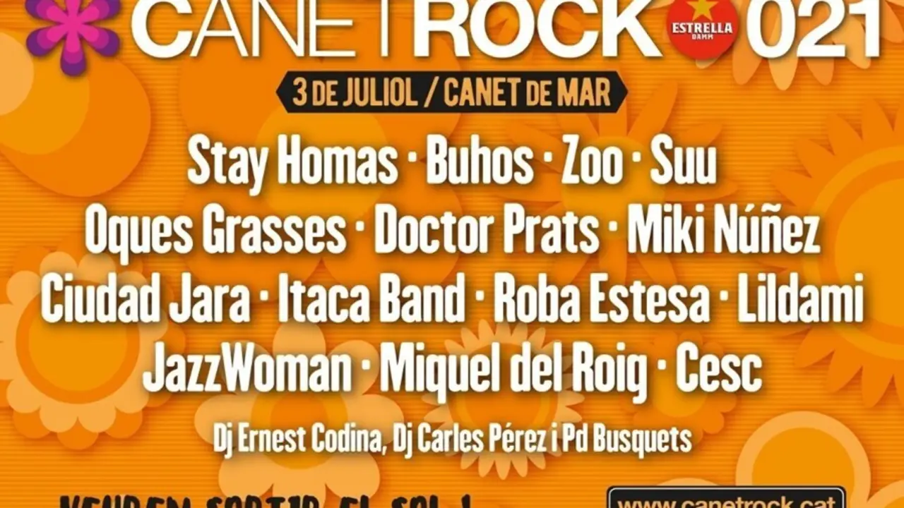 Imagen del cartel del Festival Canet Rock 2021
