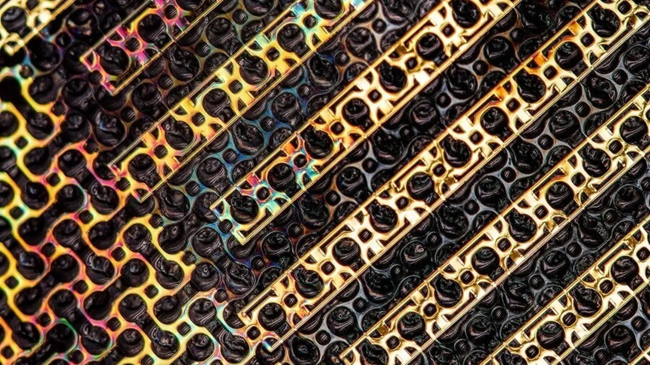 El nuevo parche contiene conductos de sudor artificiales a trav&eacute;s de las capas ultrafinas del material, mostradas en la imagen.