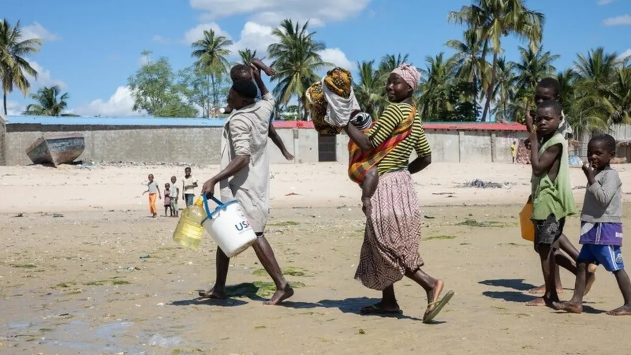 Desplazados en la provincia de Cabo Delgado, en el norte de Mozambique