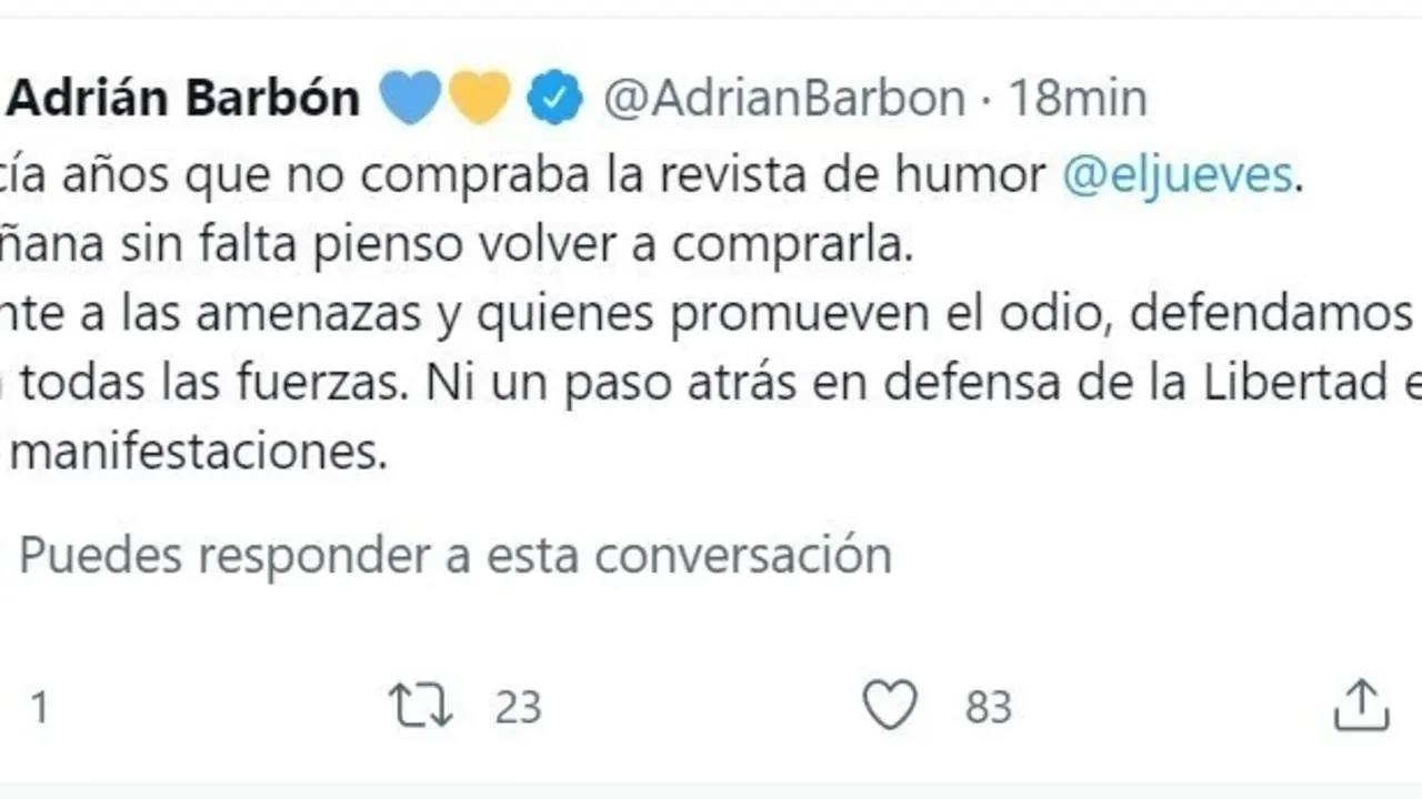 Twitter de Adri&aacute;n Barb&oacute;n.