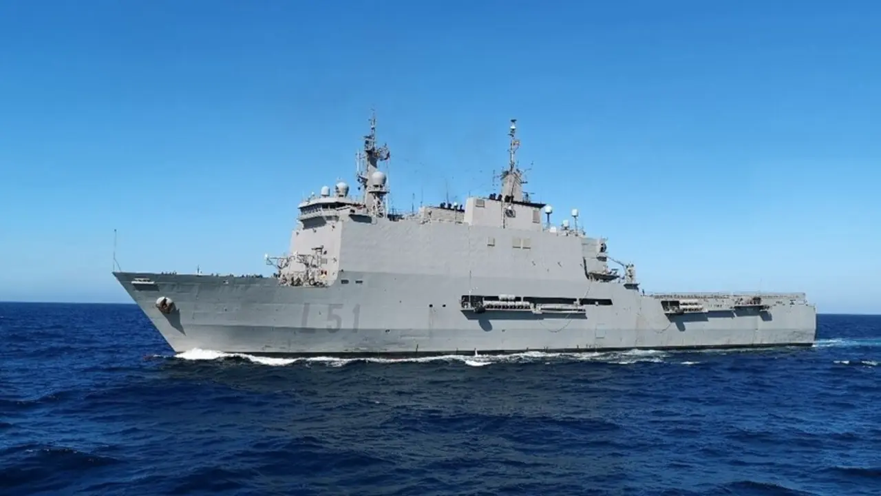 El Buque de Asalto Anfibio 'Galicia' de la Armada.