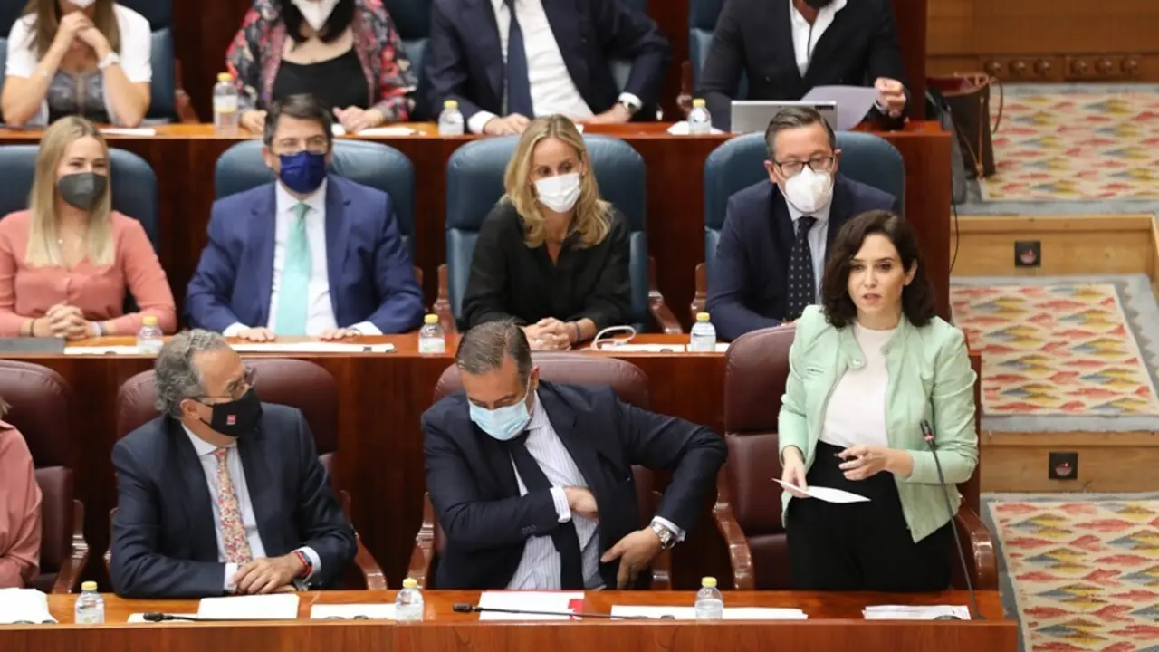 Isabel D&iacute;az Ayuso en la Asamblea de Madrid
