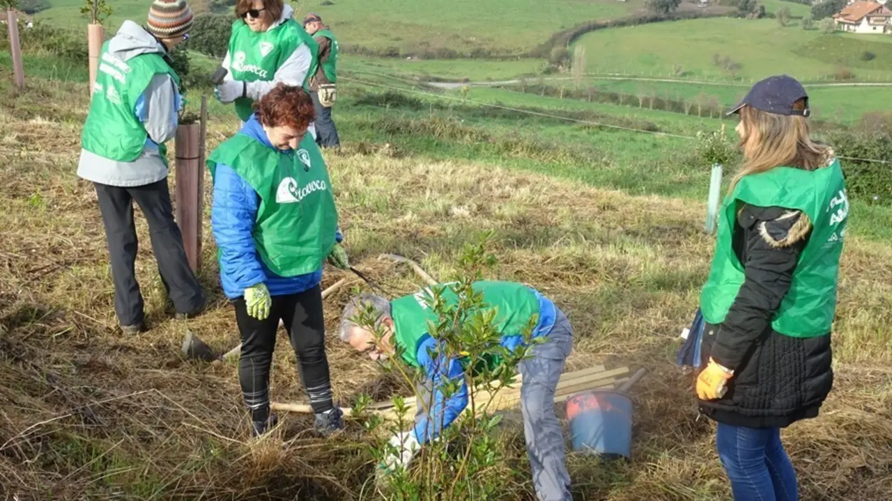 Actividad de voluntariado ambiental en Bezana