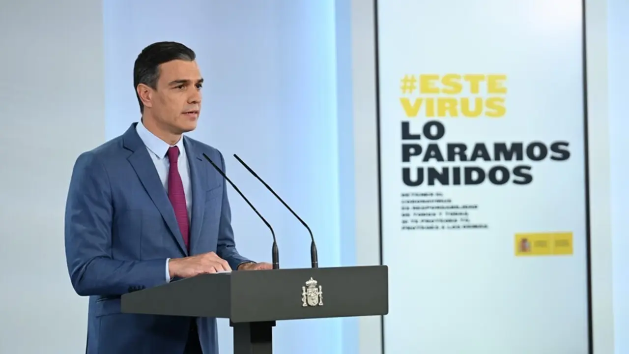 El presidente del Gobierno, Pedro S&aacute;nchez, anuncia los cambios que incluye la nueva remodelaci&oacute;n del Ejecutivo, en el Complejo de la Moncloa, a 10 de julio de 2021, en Madrid (Espa&ntilde;a)