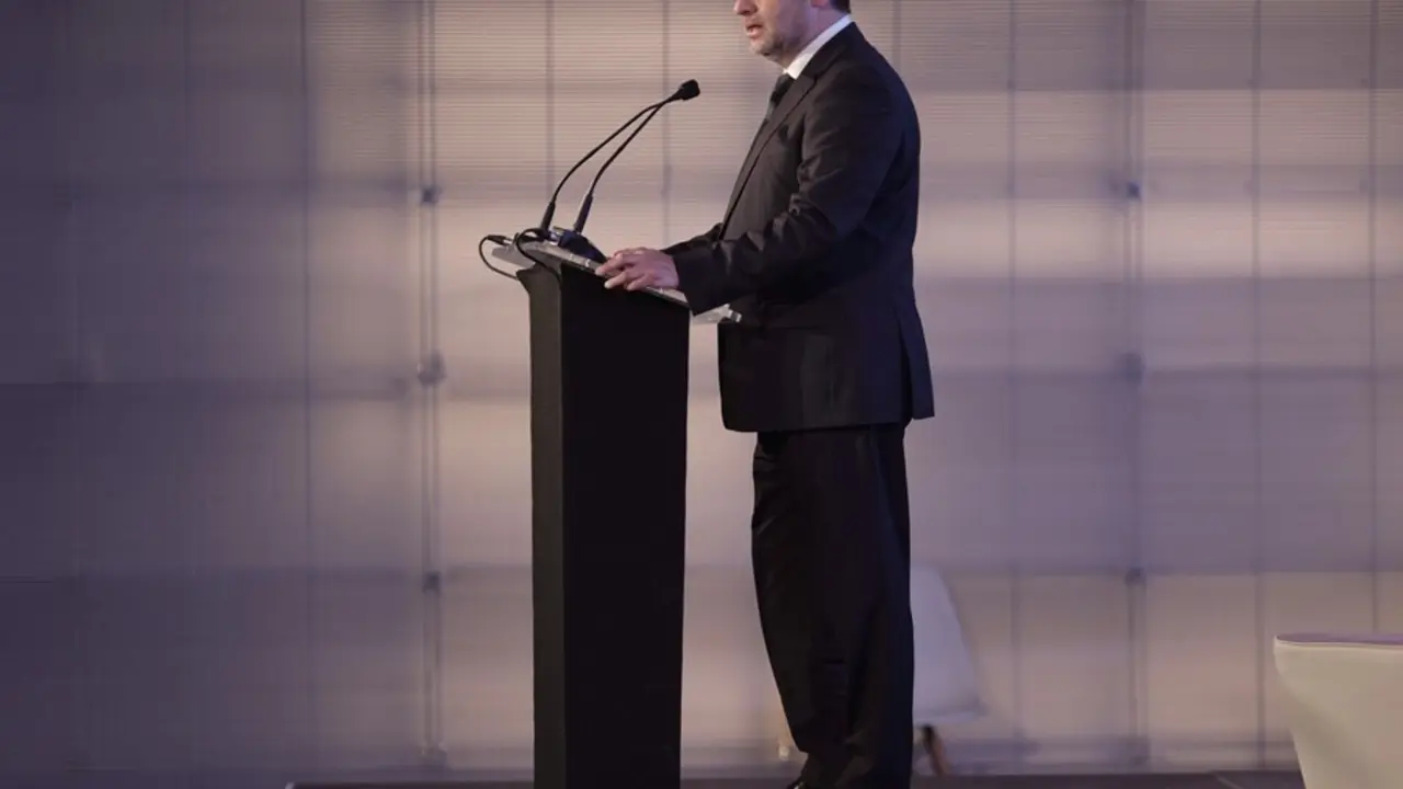 El ministro de Transportes, Movilidad y Agenda Urbana, Jos&eacute; Luis &Aacute;balos, interviene durante la inauguraci&oacute;n de la jornada sobre &lsquo;Nueva Bauhaus Europea&rsquo; en el Centro de Creaci&oacute;n Contempor&aacute;nea Matadero-Madrid, a 2 de julio de 2021, en Madrid, (Espa&ntilde;a)