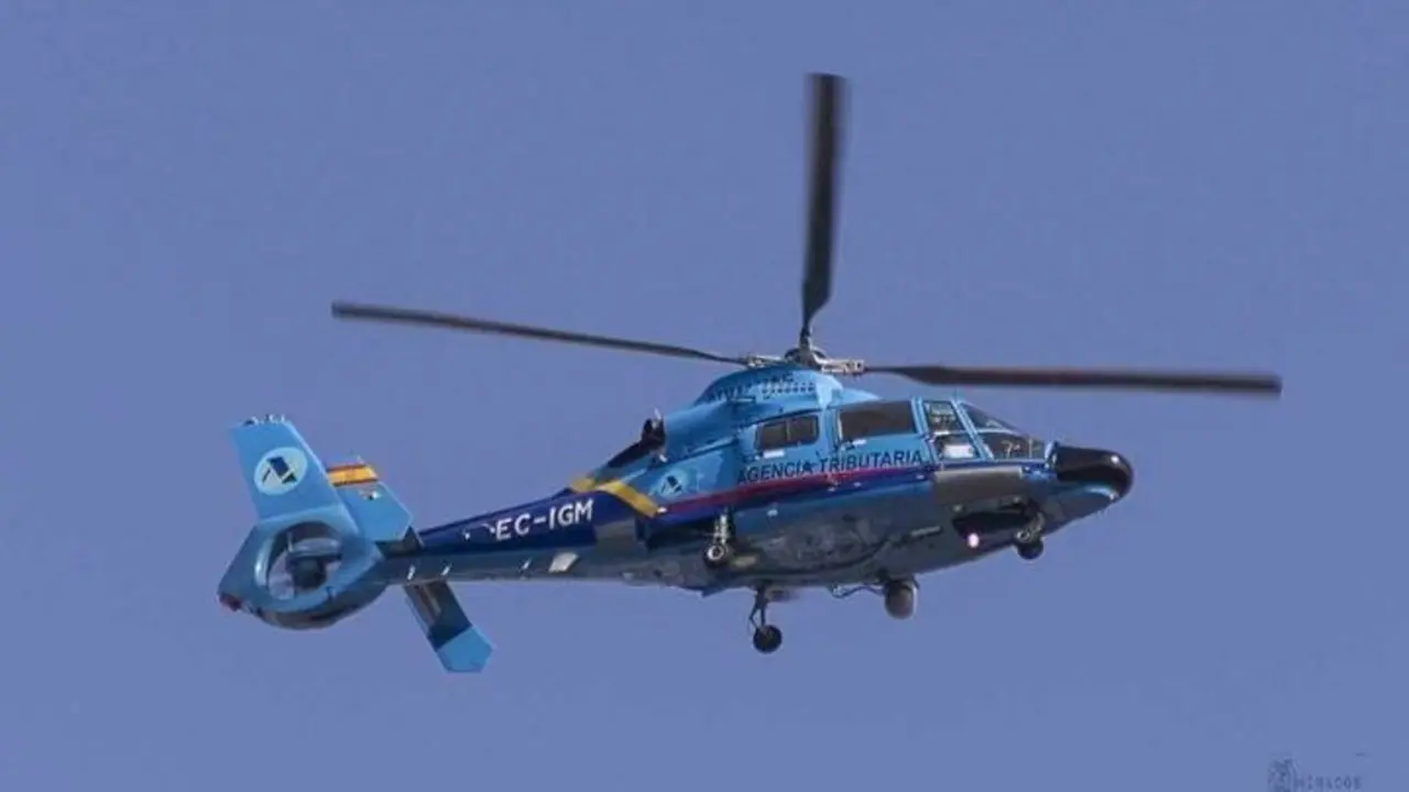 Helic&oacute;ptero del Servicio de Vigilancia Aduanera, del Ministerio de Hacienda