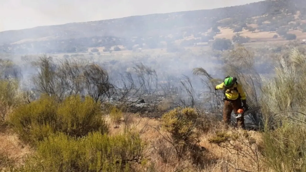 Incendio forestal en El Castillo de las Guardas