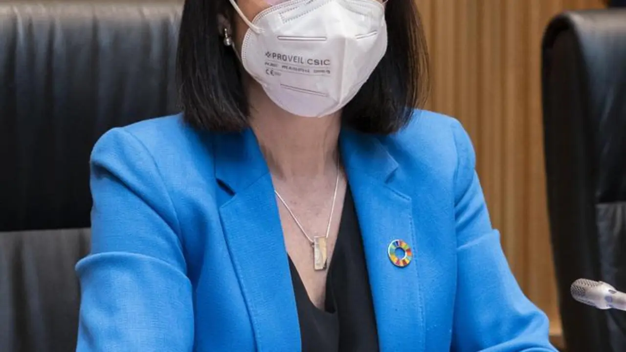 La ministra de Sanidad, Carolina Darias, a su llegada a la Comisi&oacute;n Mixta para el Estudio de los Problemas de las Adicciones, a 29 de junio de 2021, en el Congreso de los Diputados, Madrid, (Espa&ntilde;a).